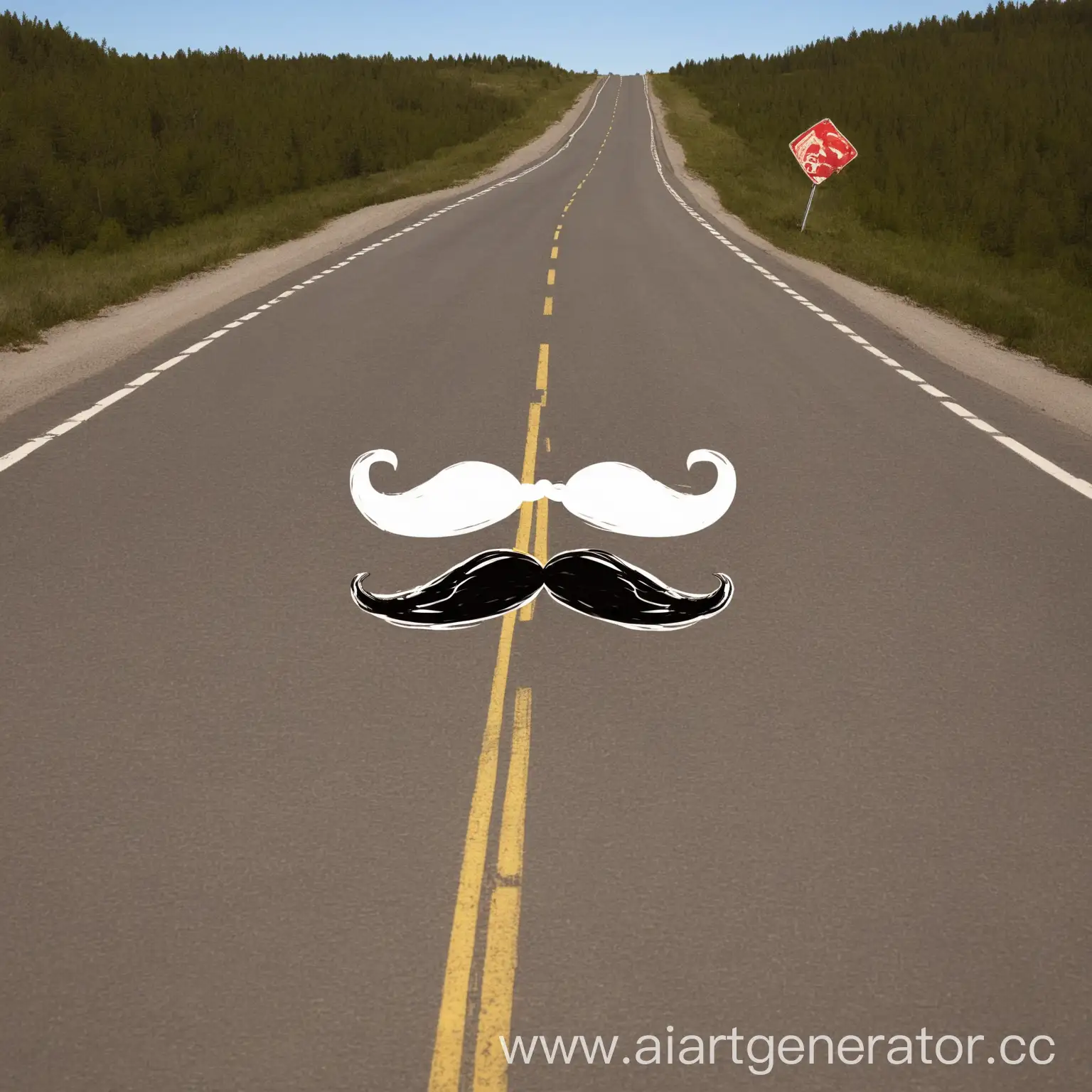 Whimsical-Road-with-Playful-Mustaches