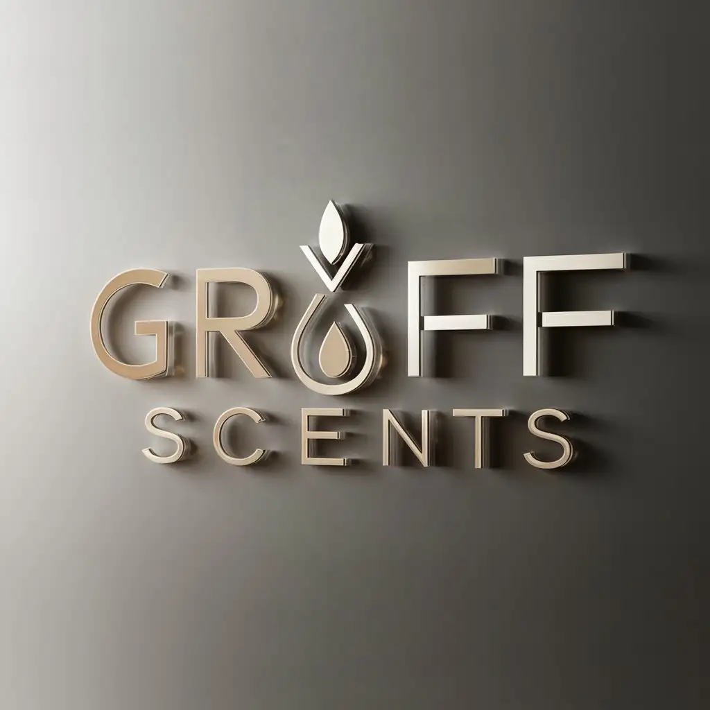 a logo design,with the text "Graff scents", main symbol:Aromatic oils,Moderate,be used in Beauty Spa industry,clear background