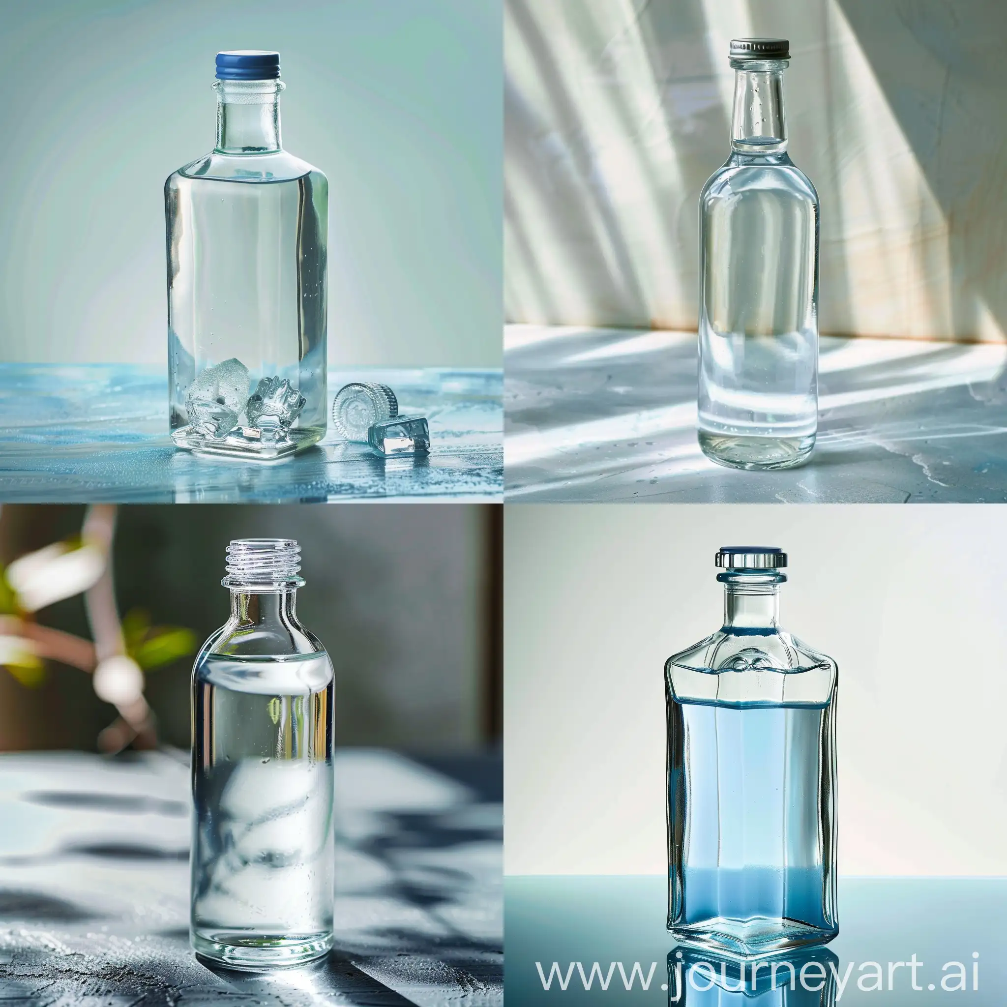 Transparent-Water-Bottle-Reflecting-Natural-Light