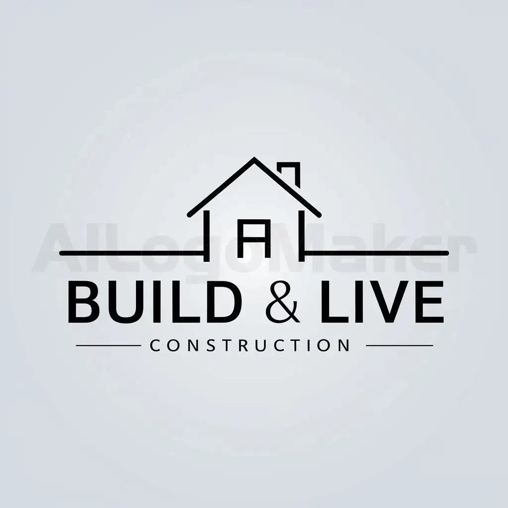 a logo design,with the text "Build & Live", main symbol:A small house,Moderate,be used in Construction industry,clear background