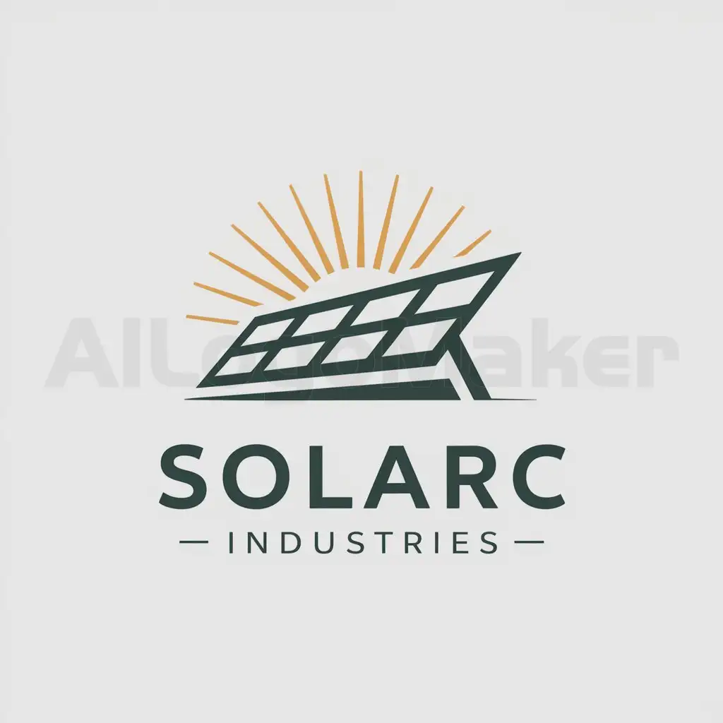 a logo design,with the text "solarc industries", main symbol:solar panel,Moderate,be used in Others industry,clear background