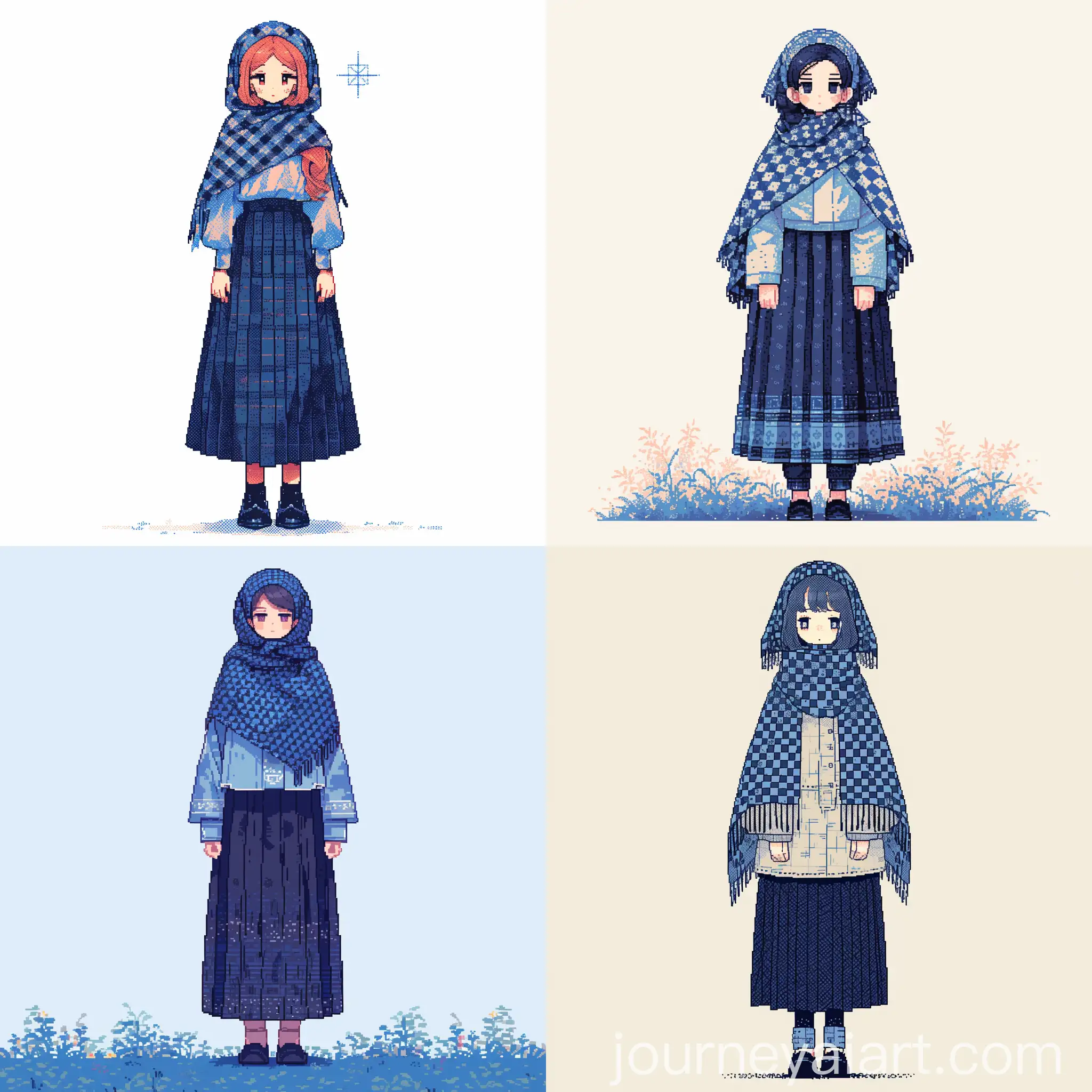 Han-Ethnic-Girl-in-Blue-Attire-Traditional-Pixel-Art-Portrait