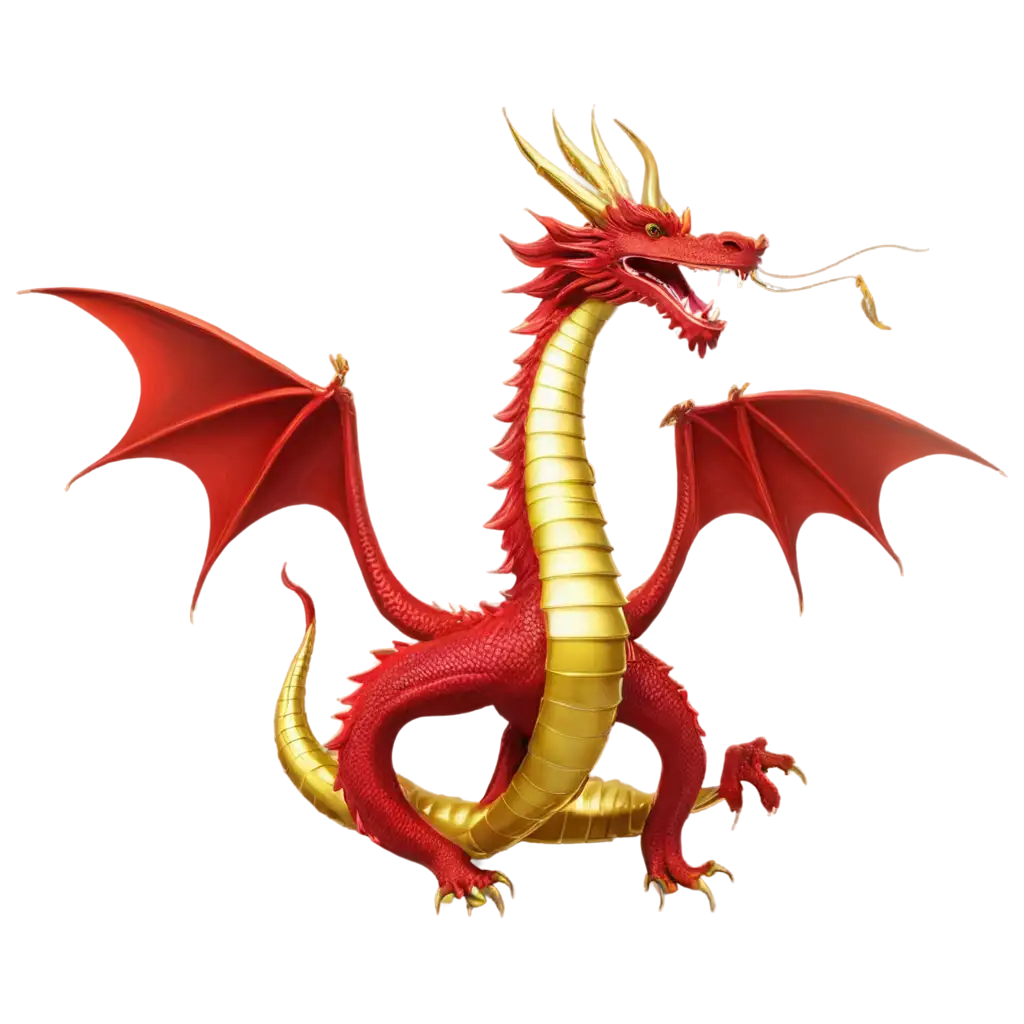 Exquisite-Eastern-Red-Dragon-with-Golden-Bells-PNG-Image-for-Stunning-Visuals