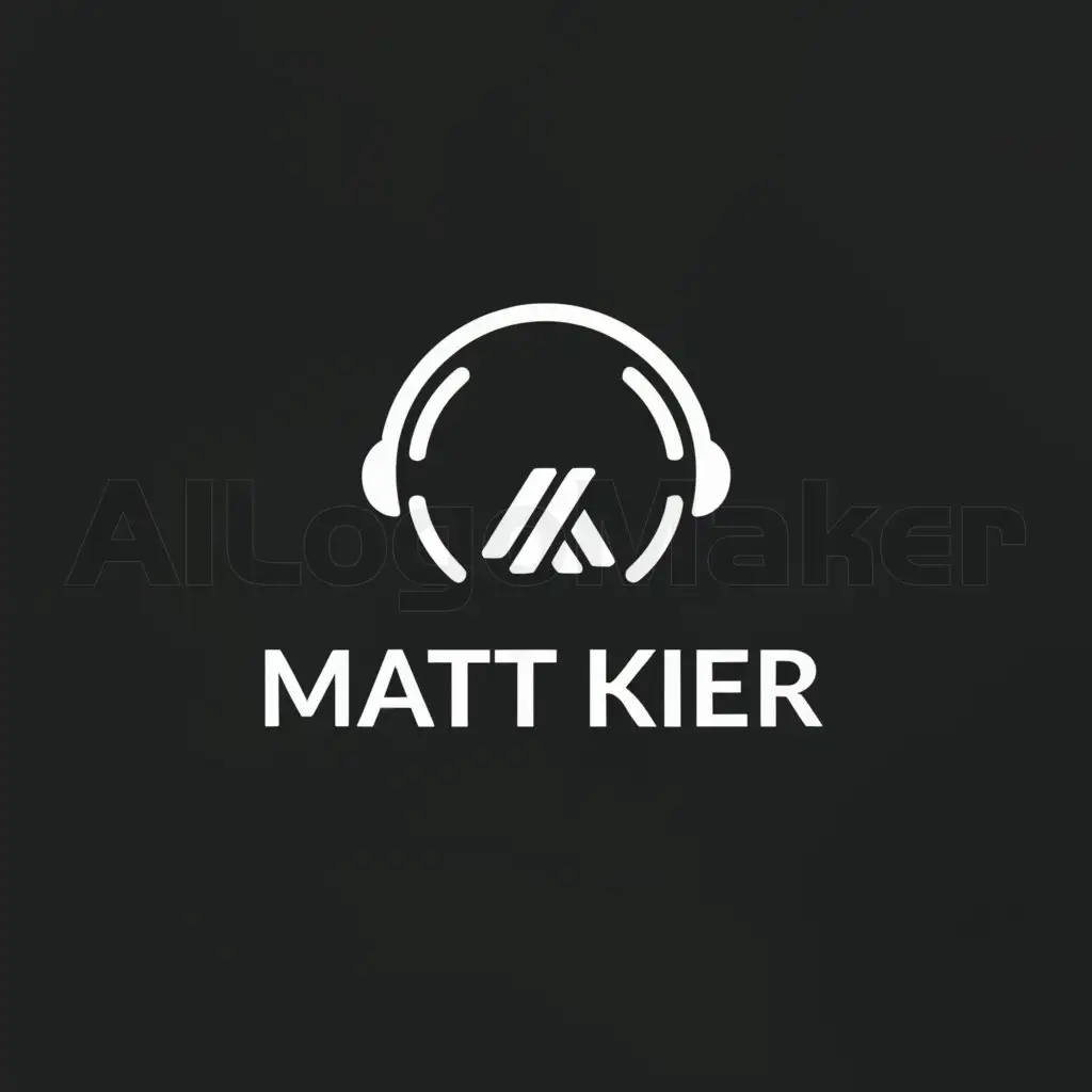 a logo design,with the text "Matt Kier", main symbol:dj,Moderate,be used in Entertainment industry,clear background