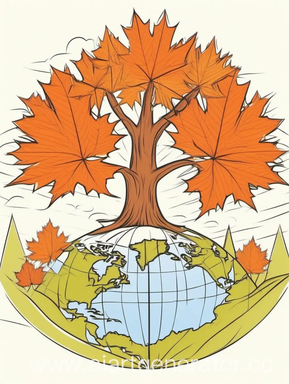 Maple-Tree-at-the-Heart-of-the-World-Simple-Childrens-Illustration-with-Pencils