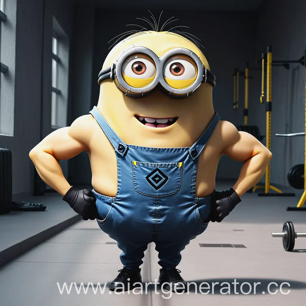 Super-Fit-Minion-Ruslan-Flexing-Muscles-in-Heroic-Pose