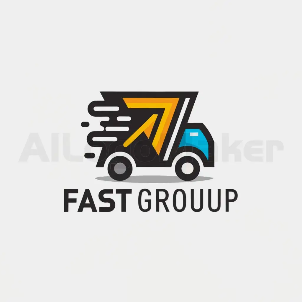 a logo design,with the text "Fast Group", main symbol:rubbish removal,Moderate,be used in Construction industry,clear background