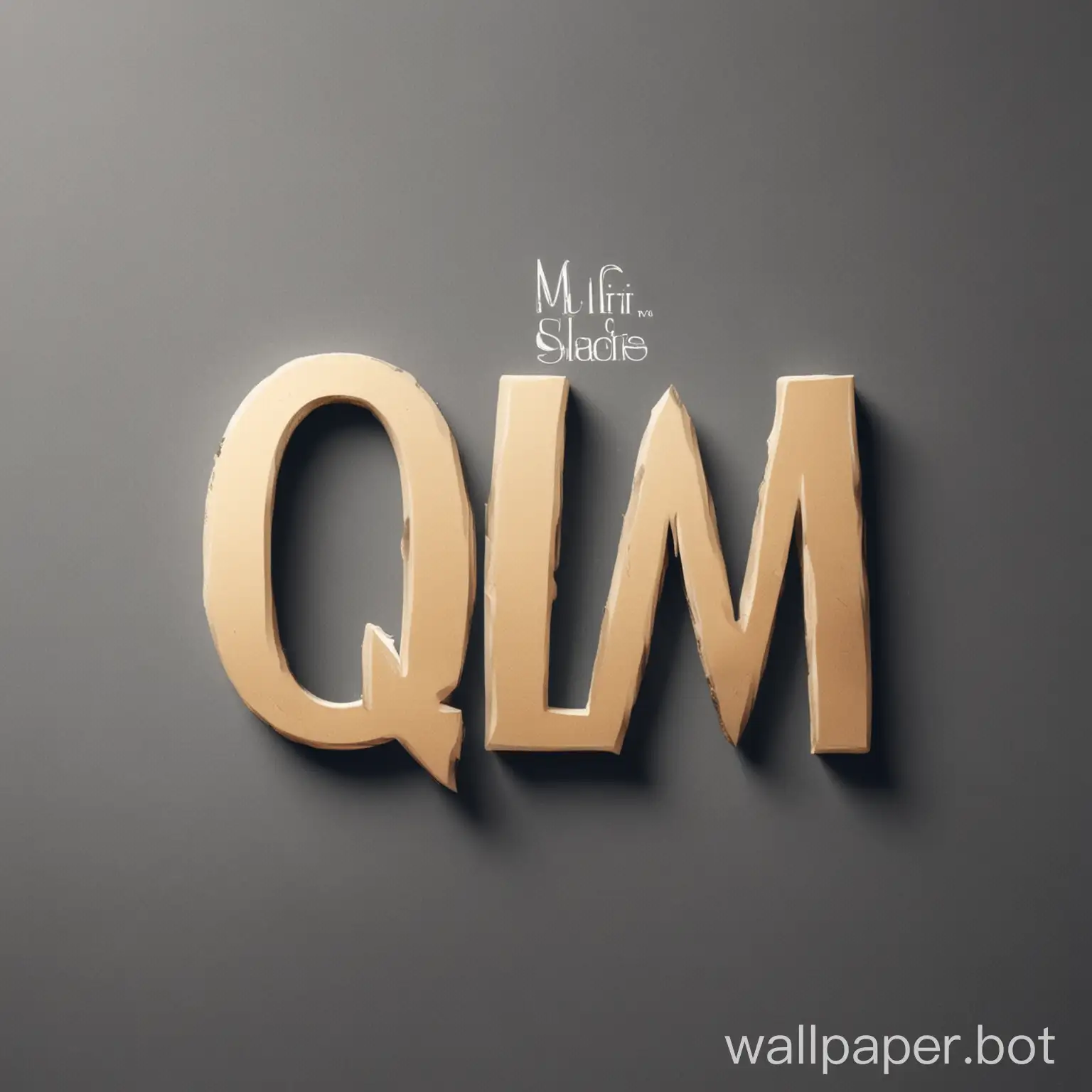 give me a logo in the form of the letters QLM with the name of the brand under the name (Que La Mif)