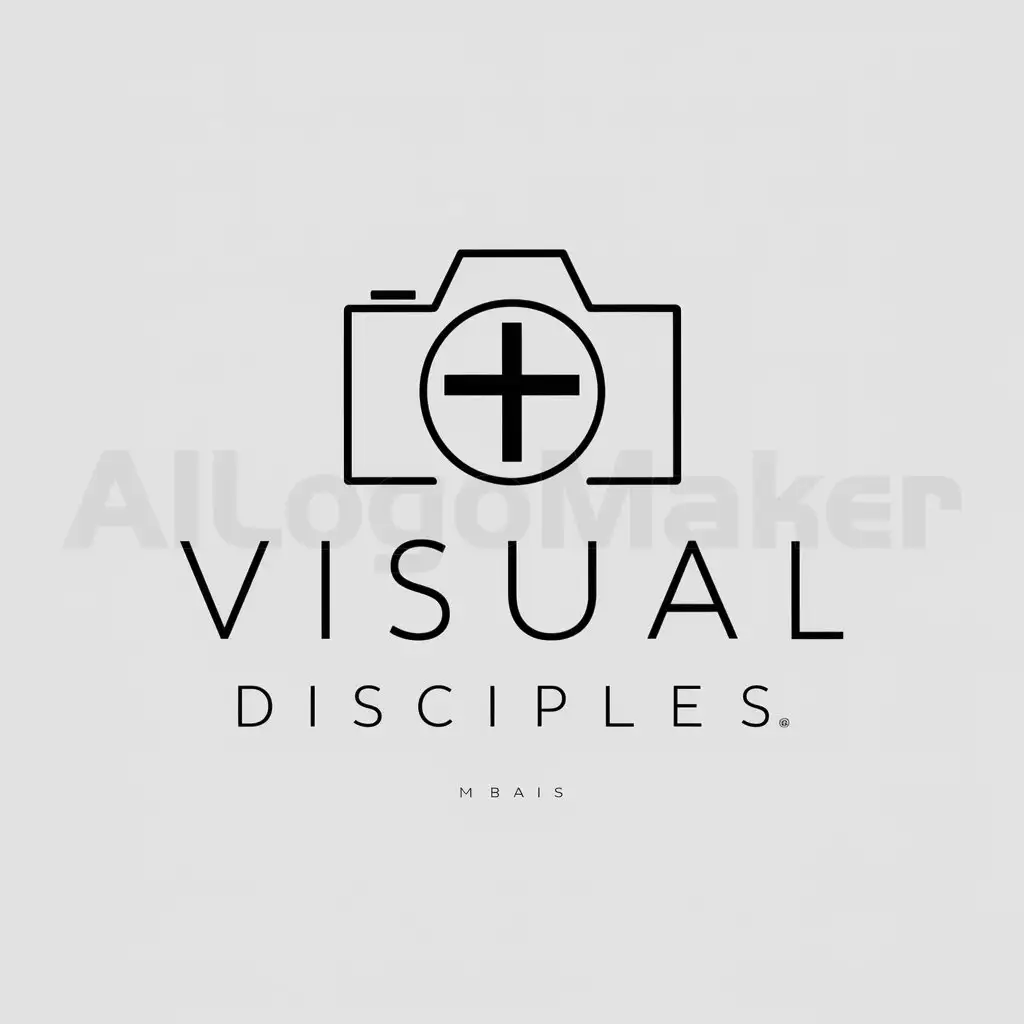 a logo design,with the text 'Visual Disciples', main symbol:camera,Moderate,be used in Religious industry,clear background