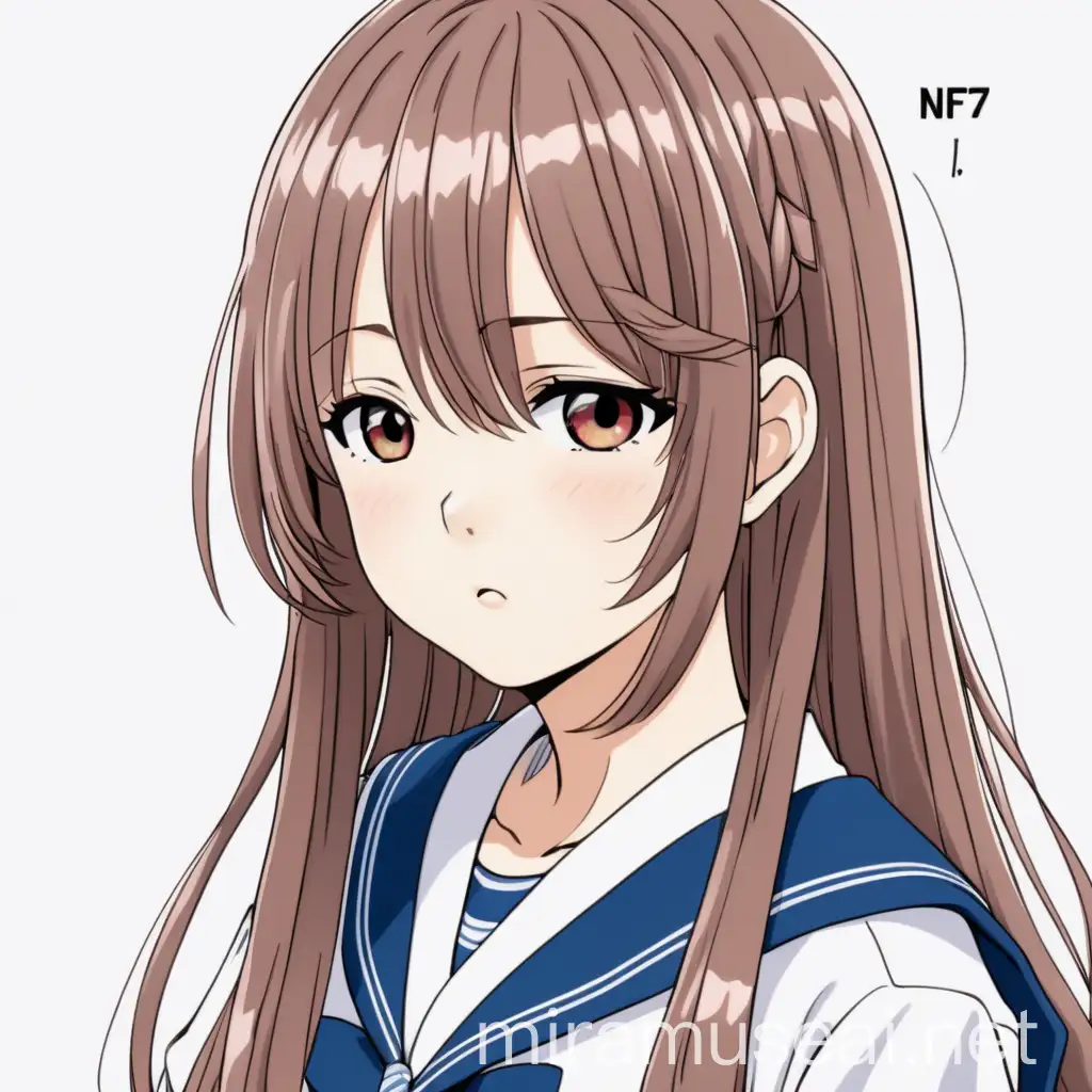 A infj personality girl, straight long hair, a body like a model, with a Japanese school uniform, she has the same hair color as koizumi in lovely complex, she’s 17, she’s tall and gorgeous, illustrated by the Mangaka Robico