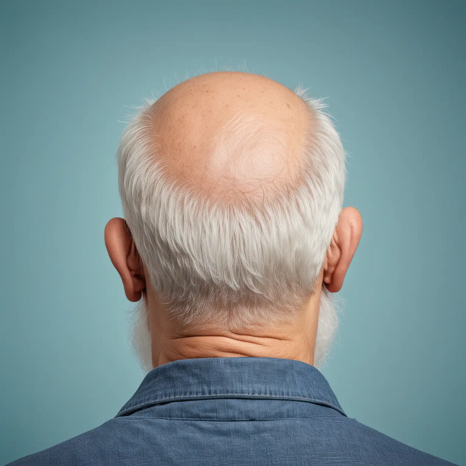 Elderly-European-Man-with-Long-White-Beard-Back-View-Portrait