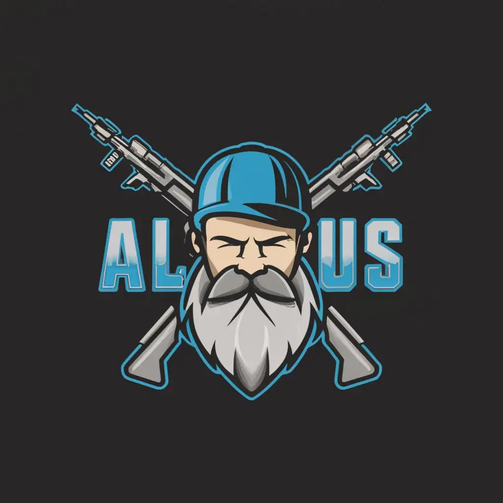 LOGO-Design-For-AL8US-Gaming-Beard-and-Magic-Wand-with-CounterStrike-Theme