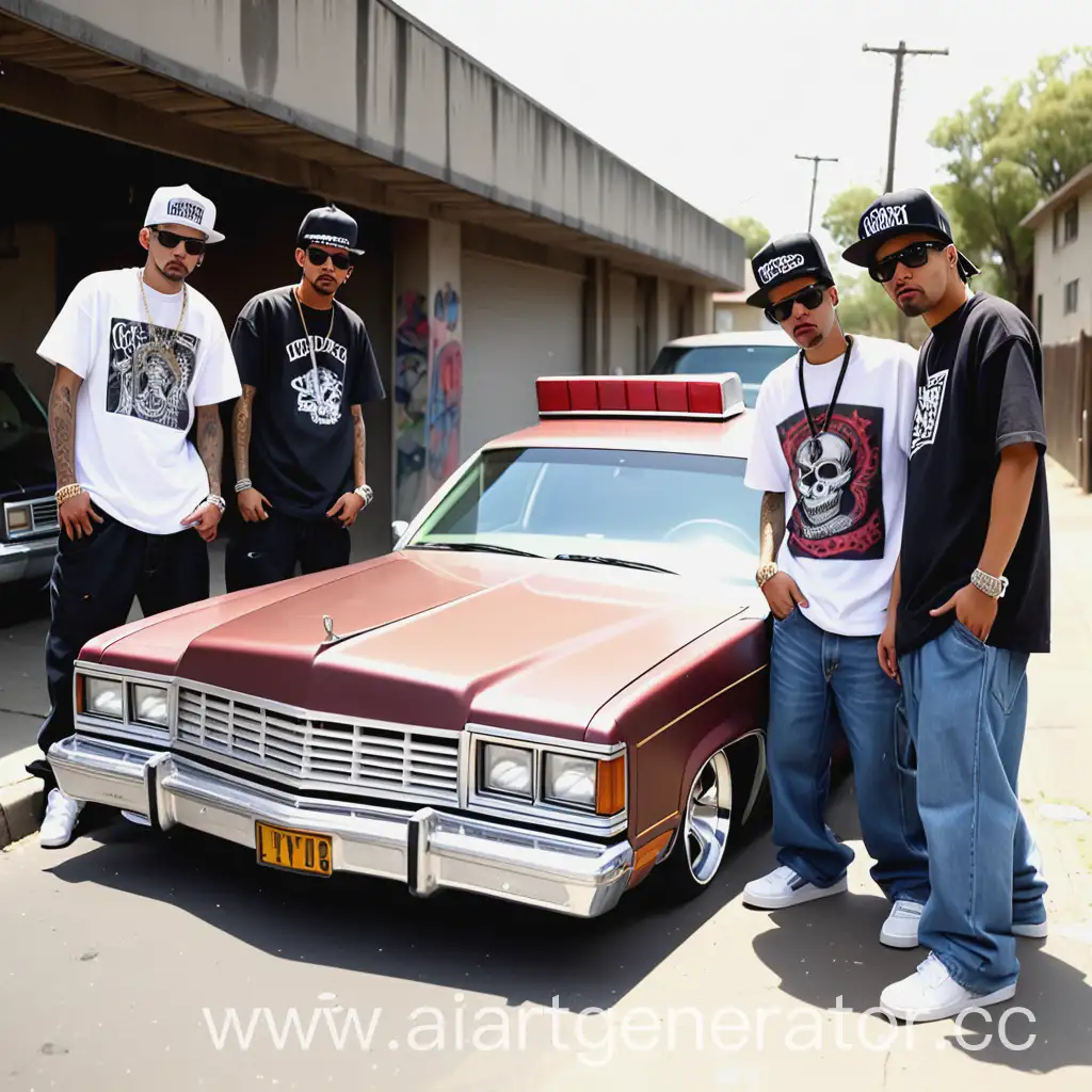 Urban-Street-Scene-with-Ghetto-Repery-and-Lowrider