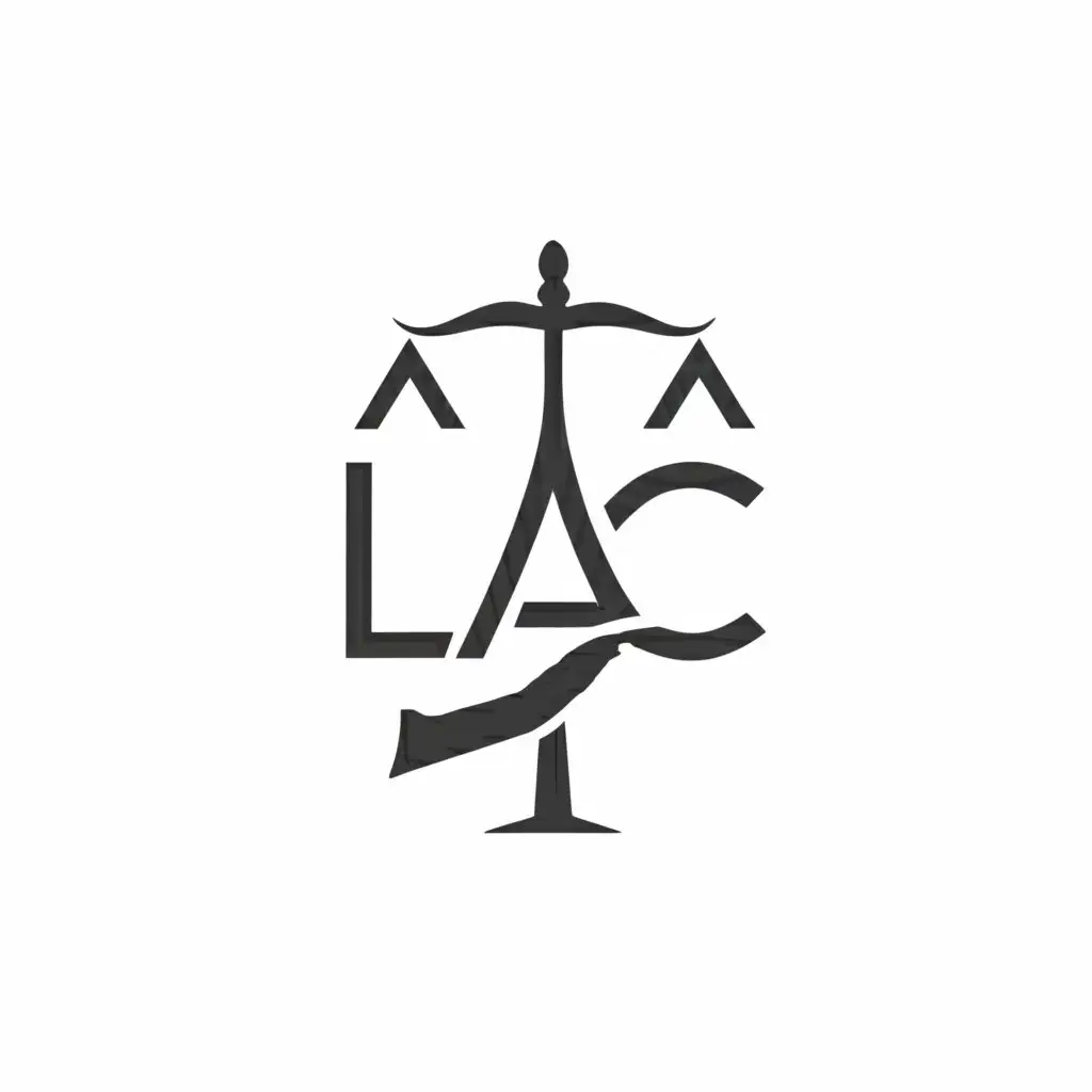 a logo design,with the text "LAC", main symbol:LAC,Moderate,be used in Legal industry,clear background
