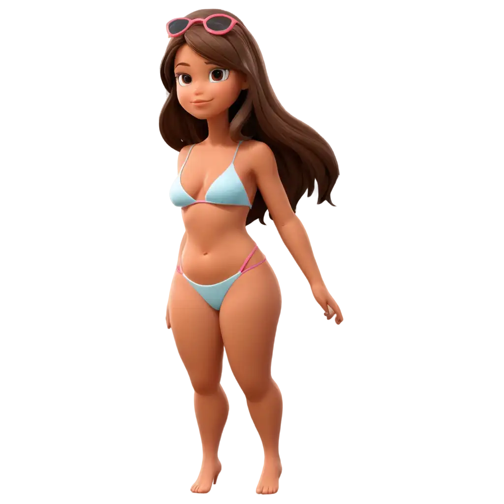 bikini girl animated