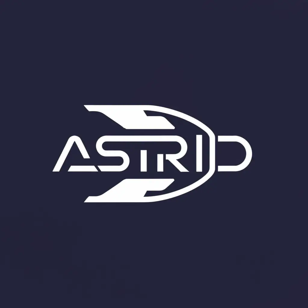 a logo design,with the text "Astrid", main symbol:Aerospace, fast, sleek,Moderate,be used in Technology industry,clear background