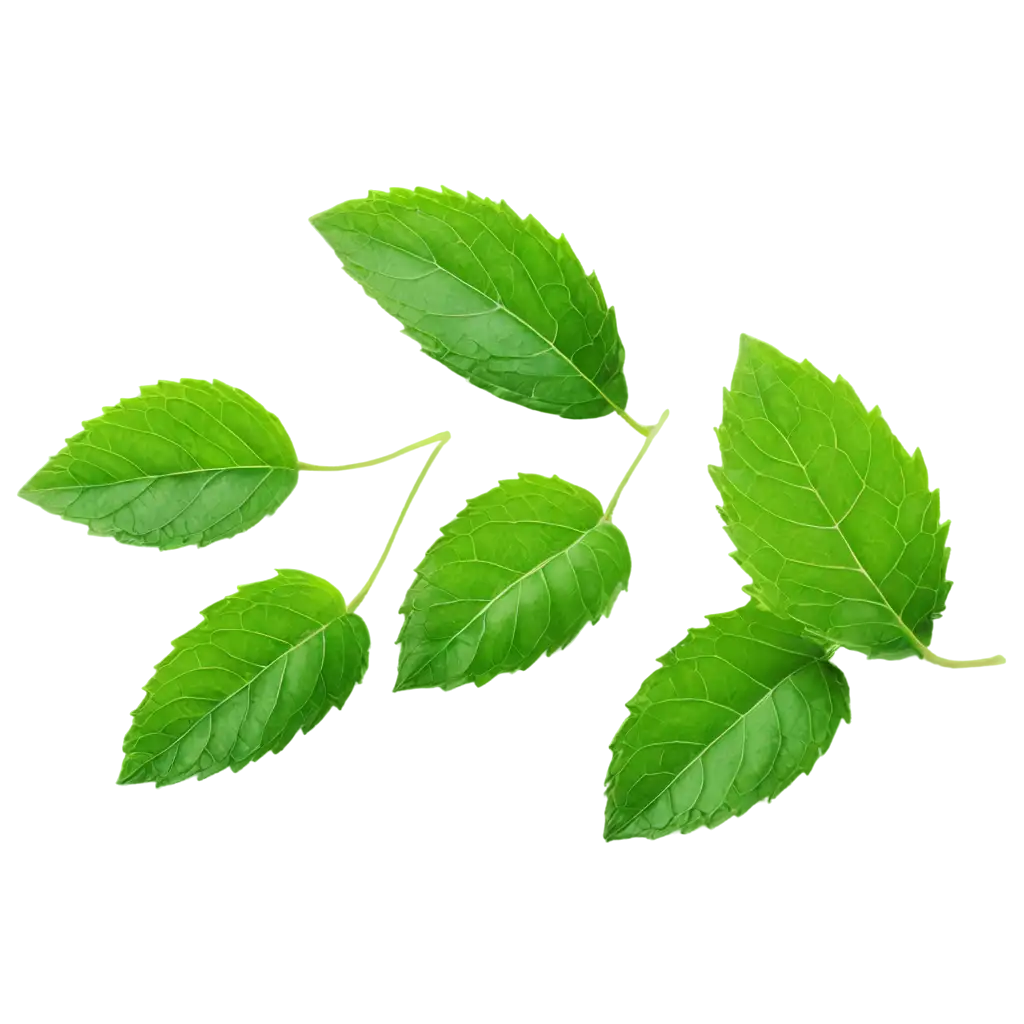 mint leaves fly