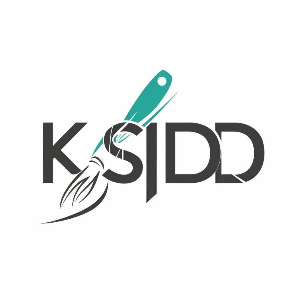 a logo design,with the text "KSiGD", main symbol:brush,Minimalistic,be used in Others industry,clear background