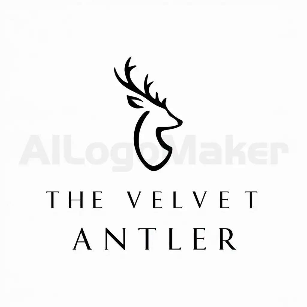 a logo design,with the text "The Velvet Antler", main symbol:Deer,complex,be used in Travel industry,clear background