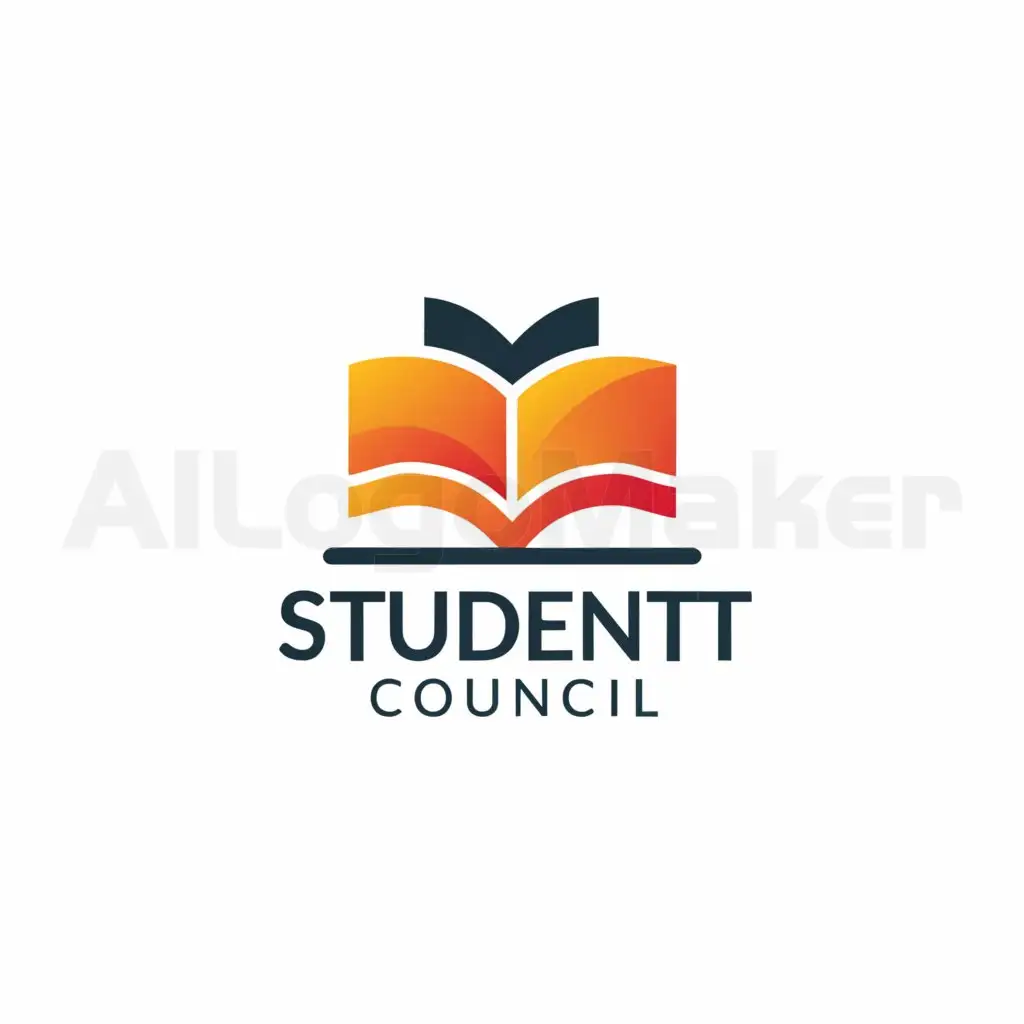 a logo design,with the text "Student Council", main symbol:A book,Minimalistic,be used in 8 industry,clear background