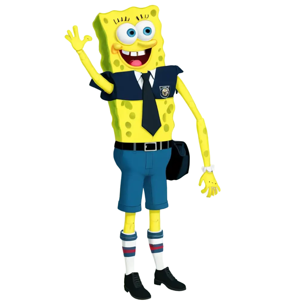 Spongebob-with-Police-Suit-PNG-Image-Creative-and-Memorable-Artwork-for-Various-Uses