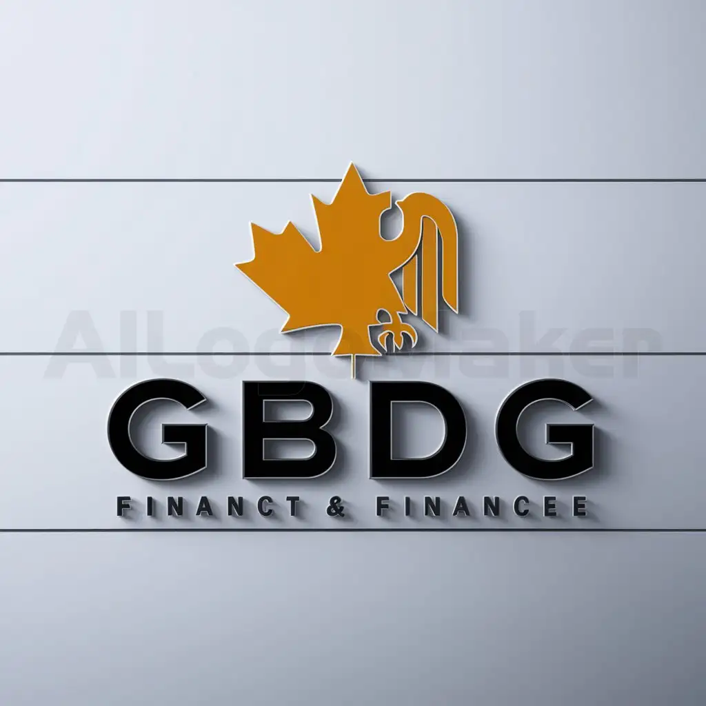 a logo design,with the text "GBDG", main symbol:Canadian and German map,Moderate,be used in Finance industry,clear background