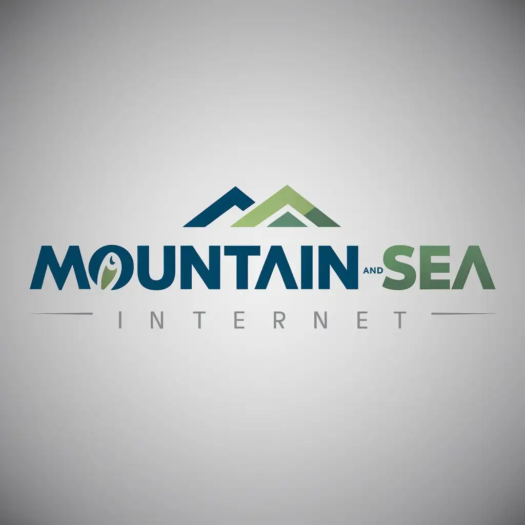 a logo design,with the text "mountain and sea", main symbol:mountain,Moderate,be used in Internet industry,clear background