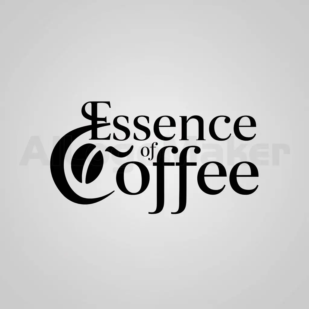 a logo design,with the text "Essence of Coffee", main symbol:Coffee,Moderate,be used in Others industry,clear background