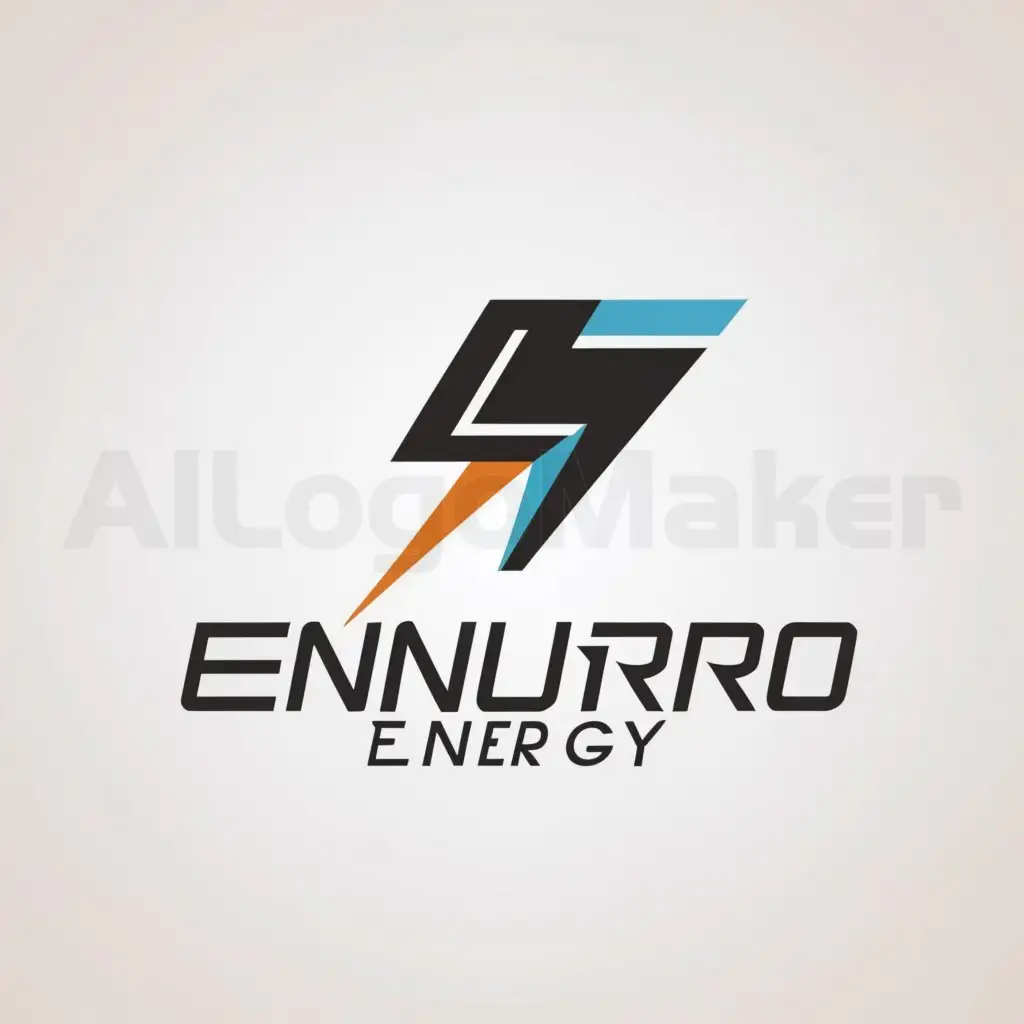 a logo design,with the text "Enduro Energy", main symbol:Lightning,Minimalistic,be used in Technology industry,clear background
