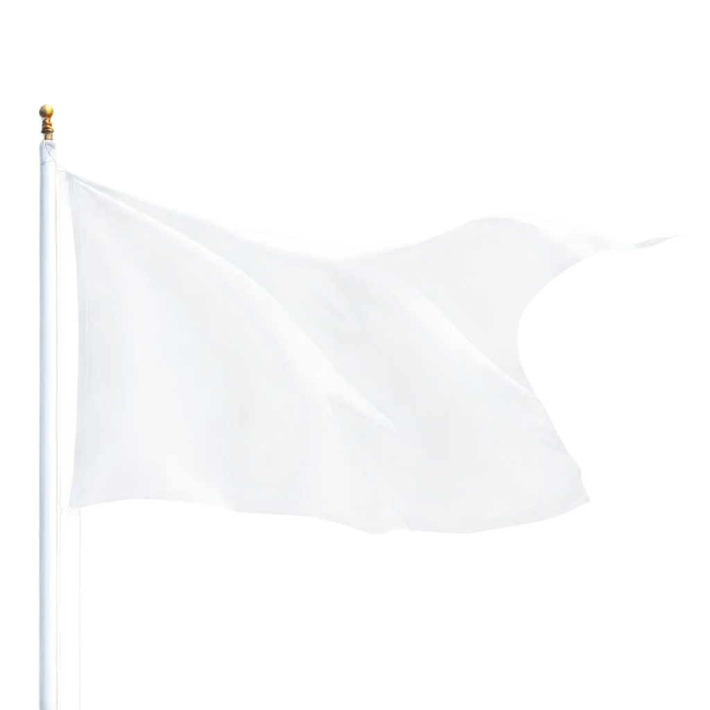 Surrender-Symbol-White-Flag-Flies-in-PNG-Image-Format-for-HighQuality-Representation