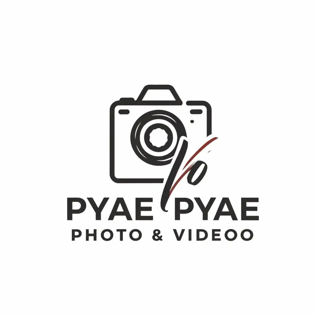a logo design,with the text "Pyae Pyae Photo & Video", main symbol:photo symbol, video symbol,Moderate,clear background
