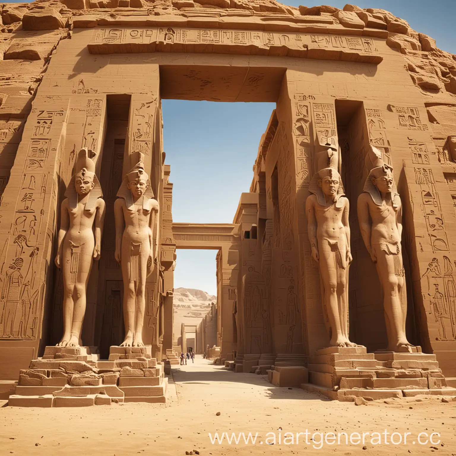 Древний храм в древнем египте