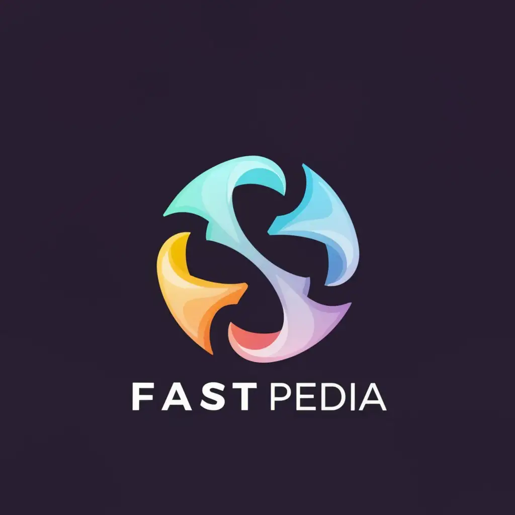 a logo design,with the text "Fast Pedia", main symbol:Fast,Moderate,be used in Technology industry,clear background