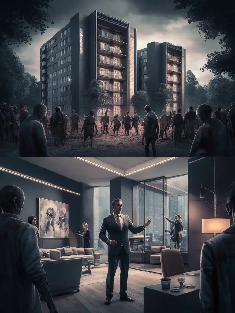 Safe-Haven-Modern-Apartment-Building-Amid-Zombie-Apocalypse