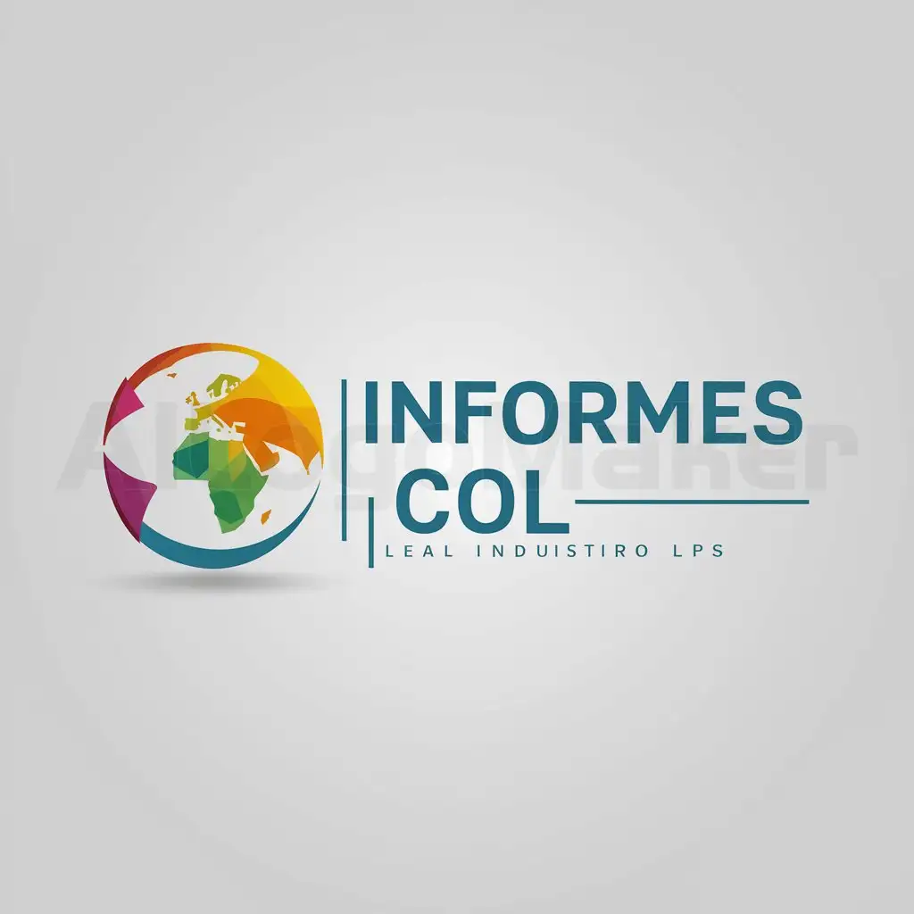 a logo design,with the text "Informes col", main symbol:Planeta tierra y colorido,complex,be used in Legal industry,clear background