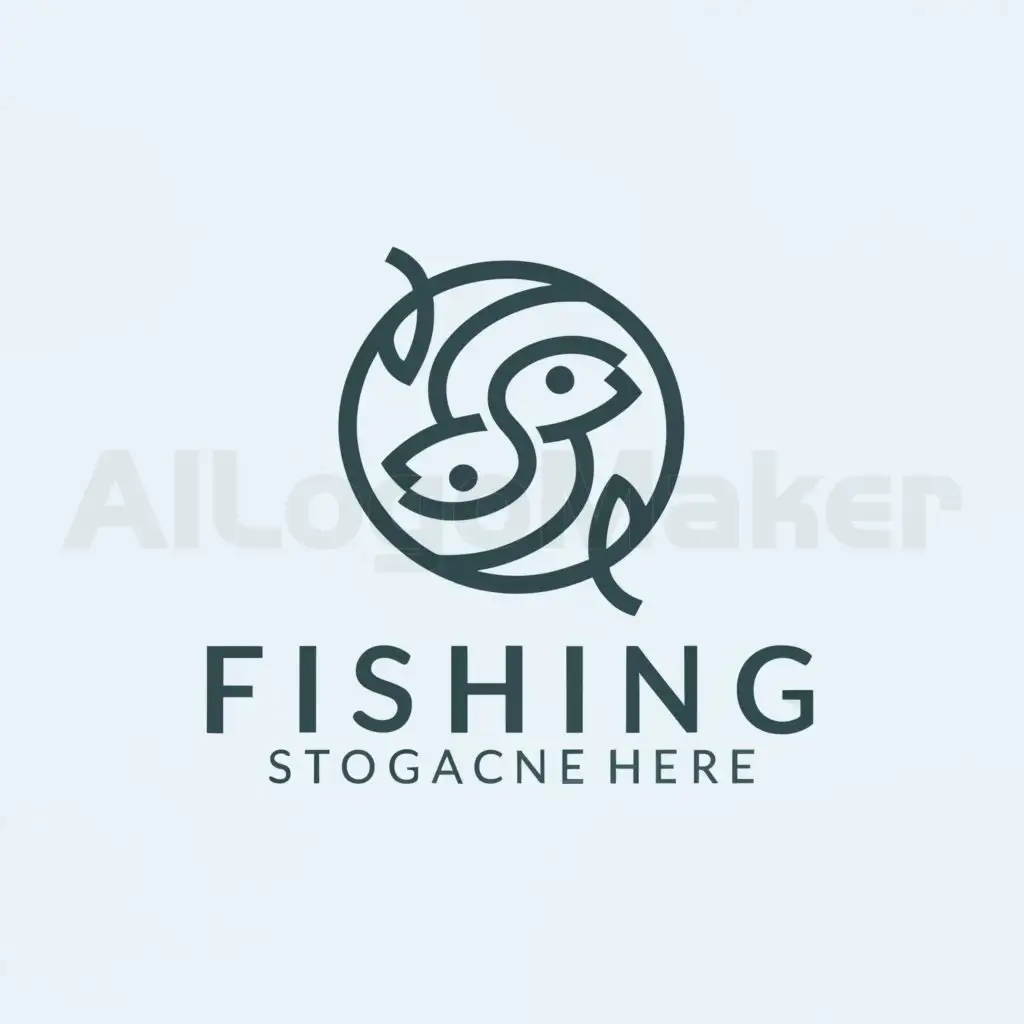 a logo design,with the text "fishing", main symbol:The ocean,Minimalistic,be used in Animals Pets industry,clear background