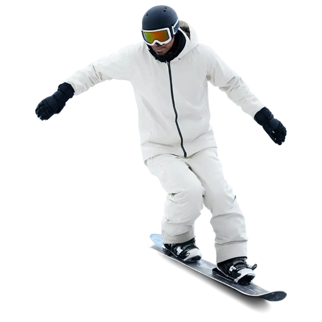 Captivating-PNG-Image-of-a-Snowboarder-in-a-LightColored-Suit-Embrace-Adventure-in-Crystal-Clarity