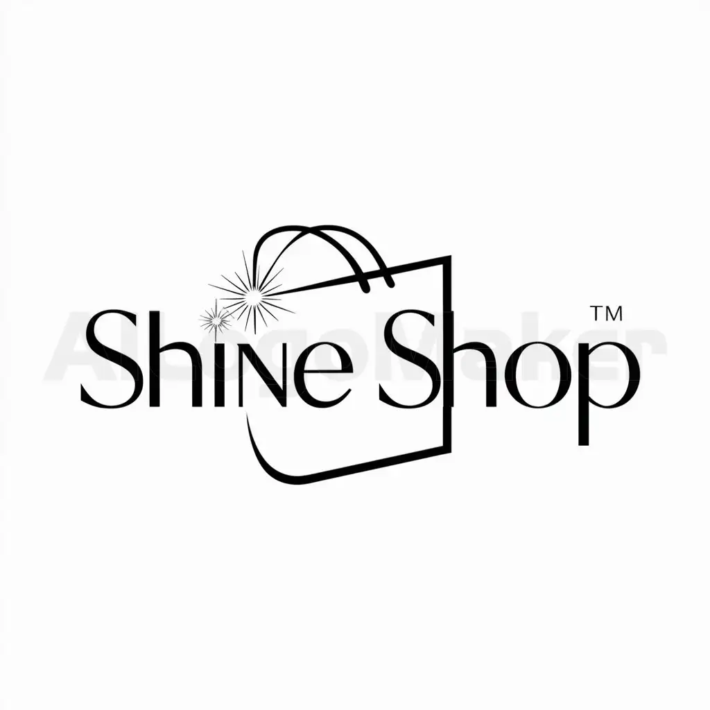 a logo design,with the text "Shine Shop TM", main symbol:Elegant body and purchase,Moderate,be used in Beauty Spa industry,clear background