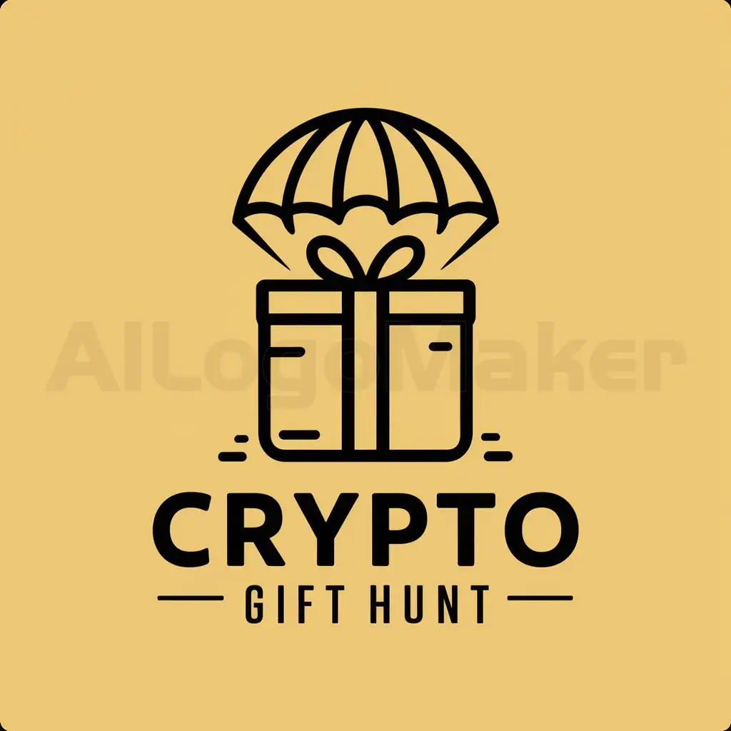a logo design,with the text "crypto gift hunt", main symbol:airdrop gift,Moderate,be used in Technology industry,clear background