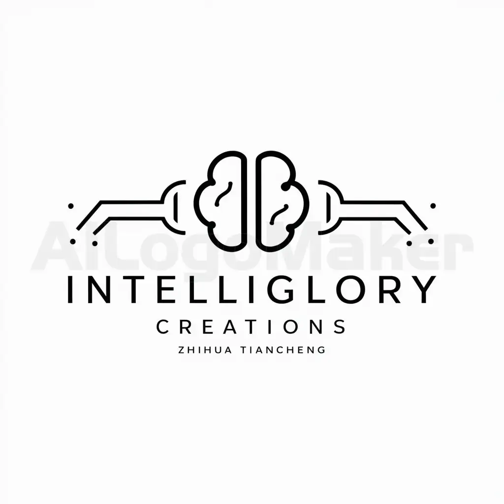 a logo design,with the text "IntelliGlory Creations Zhihua Tiancheng", main symbol:intelligent,Minimalistic,be used in Technology industry,clear background