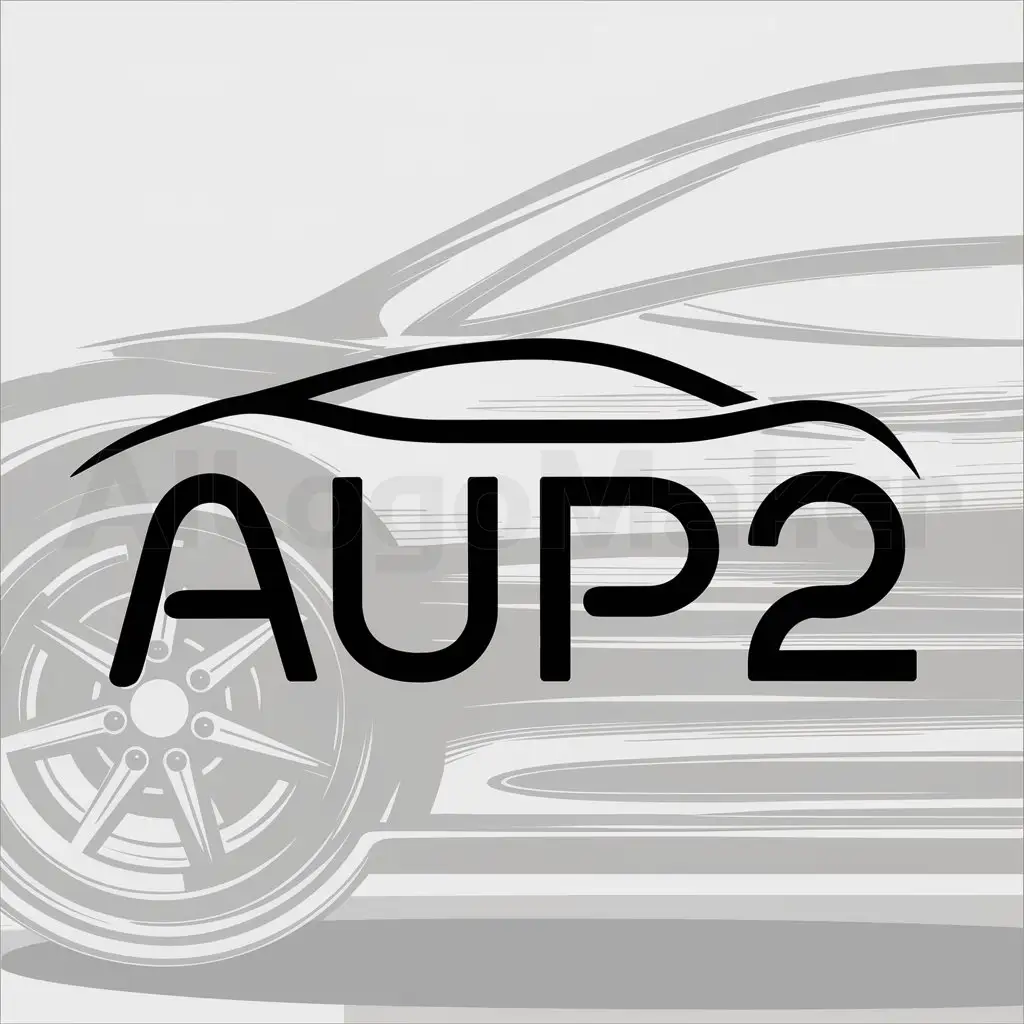 LOGO-Design-For-AUP2-Automotive-Steel-Industry-with-Car-Symbol