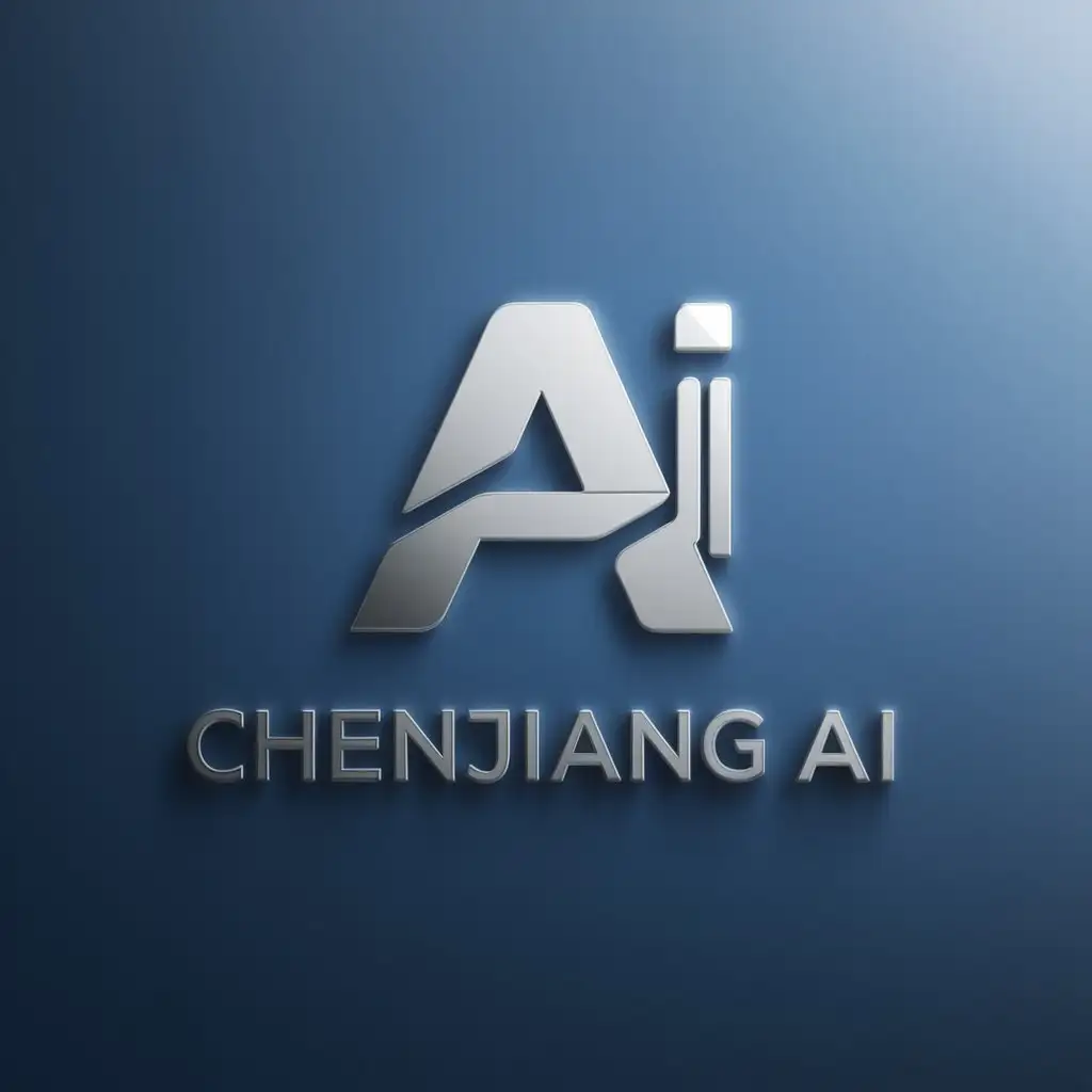 a logo design,with the text "Chenjiang AI", main symbol:AI,Moderate,be used in Internet industry,clear background