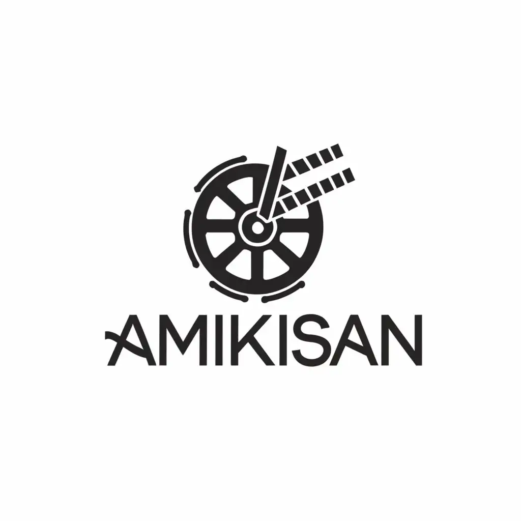 a logo design,with the text "AMIKISAN", main symbol:Frames from movies,Moderate,be used in Movies Cinema industry,clear background