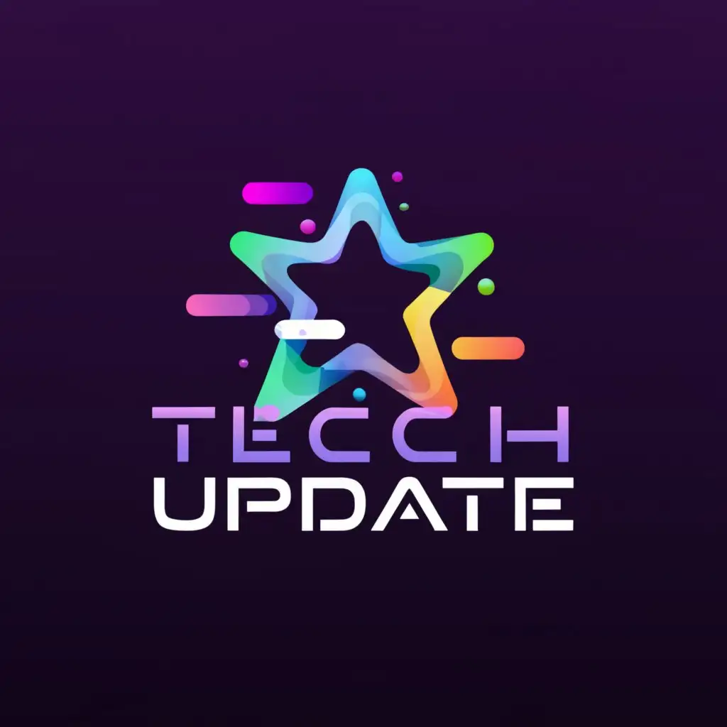LOGO-Design-for-Tech-Update-Star-Symbol-on-a-Clear-Background