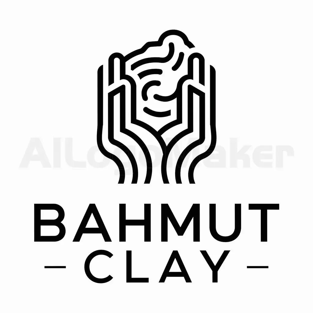 a logo design,with the text "Bahmut Clay", main symbol:clay, hands,complex,be used in art industry,clear background