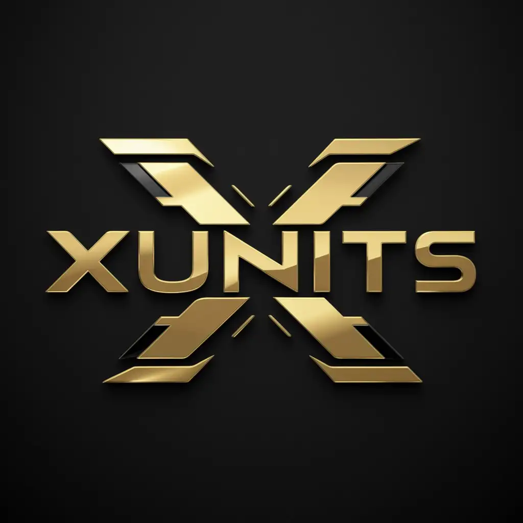 The logo in black and gold colors with the inscription "xUnits"