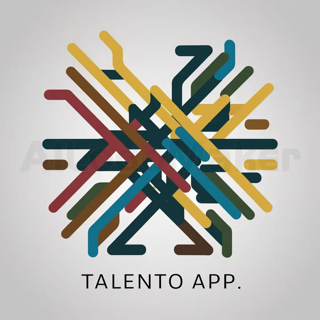a logo design,with the text "talento app", main symbol: Intersection of Paths: A design showing the intersection of various paths or lines, representing different professional trajectories converging thanks to "Talent App". This could also symbolize the connection between employers and candidates.

Note: The input is already in English, so no translation is necessary.,Moderate,be used in Nonprofit industry,clear background