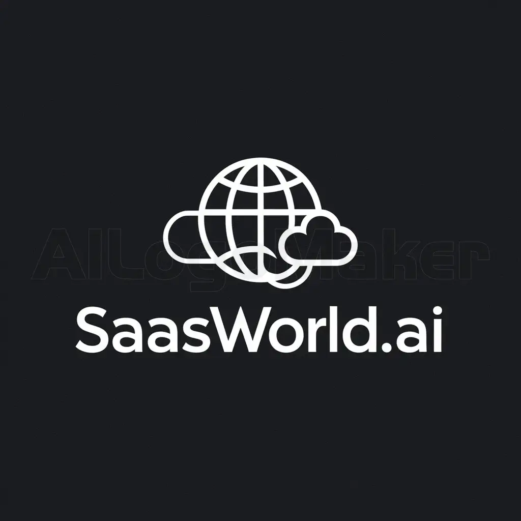 a logo design,with the text "SAASWORLD.Ai", main symbol:I need a modern logo for ''SAASWORLD.Ai''nI want this to look like a billion-dollar brand. For Women and men who want to start learning about the software as a service industry. a brand where experts want to come to teach, a brand that's going global,Minimalistic,clear background