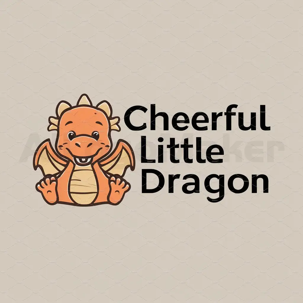 a logo design,with the text "cheerful little dragon", main symbol:dragon,Moderate,be used in Others industry,clear background