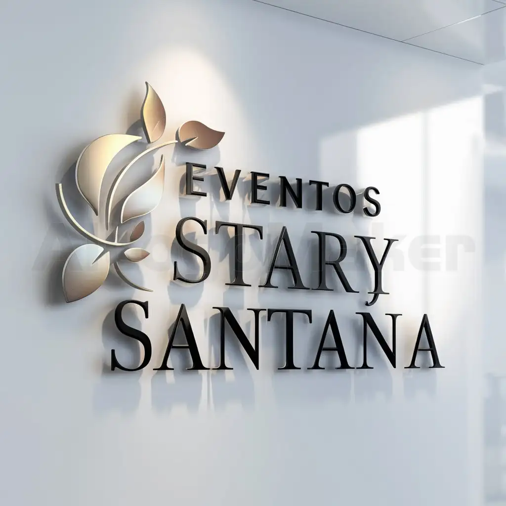 a logo design,with the text "Eventos Stary Santana", main symbol:orquidias,complex,clear background